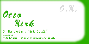 otto mirk business card